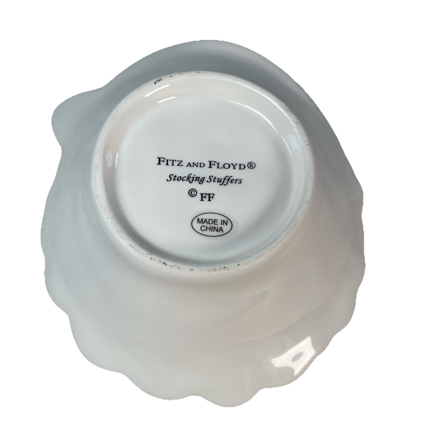 FITZ & FLOYD Santa Candy Dish/Dip Bowl-Stocking Stuffer
