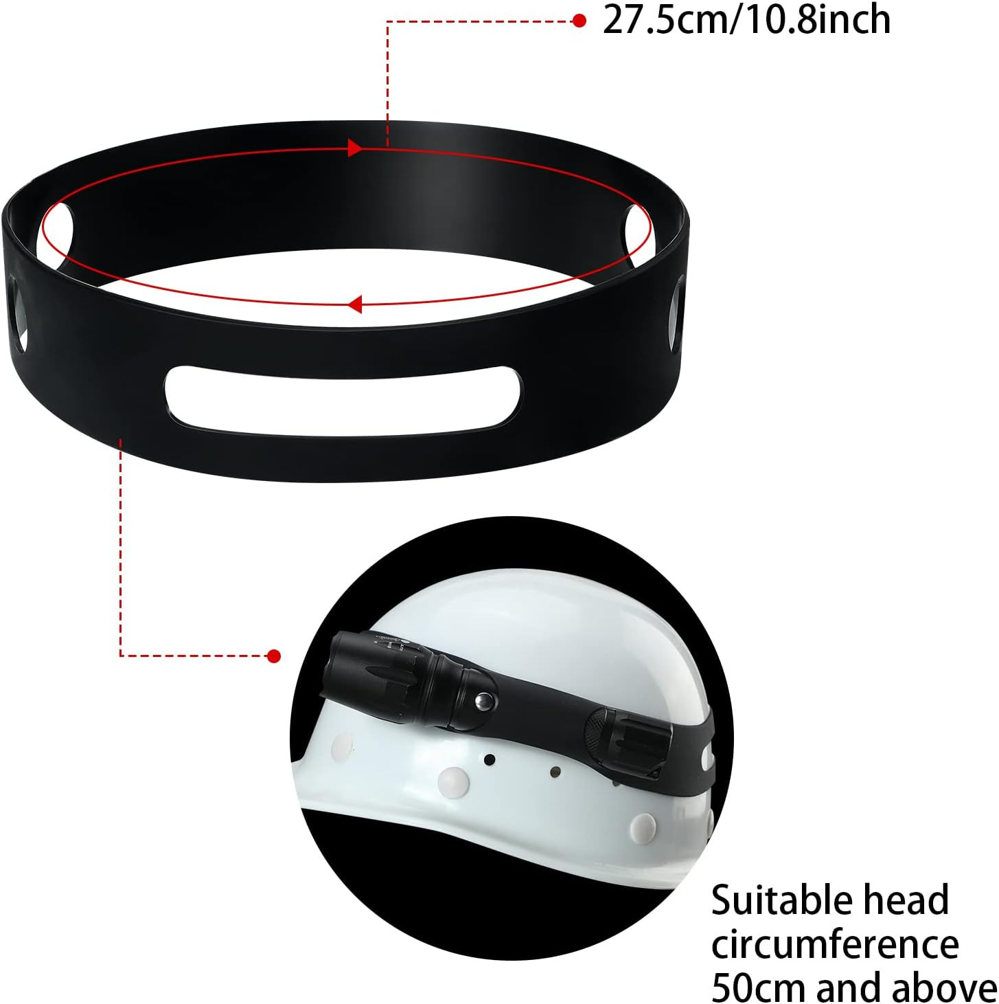 Shappy 3 Pieces Firefighter Helmet Band Rubber Fire Helmet Band with Hole Fire