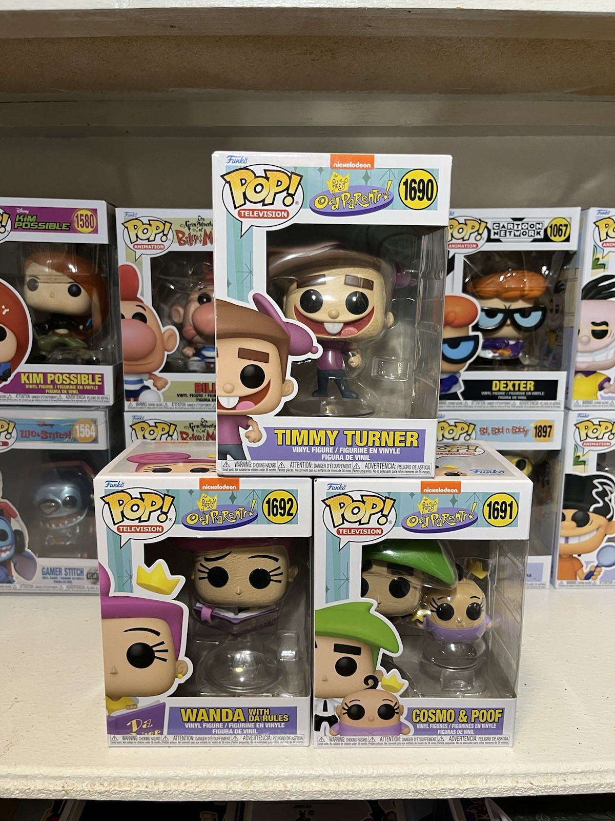 Fairly Odd Parents Funko Pop Timmy Turner #1690, Wanda #1692, Cosmo & Poof #1691
