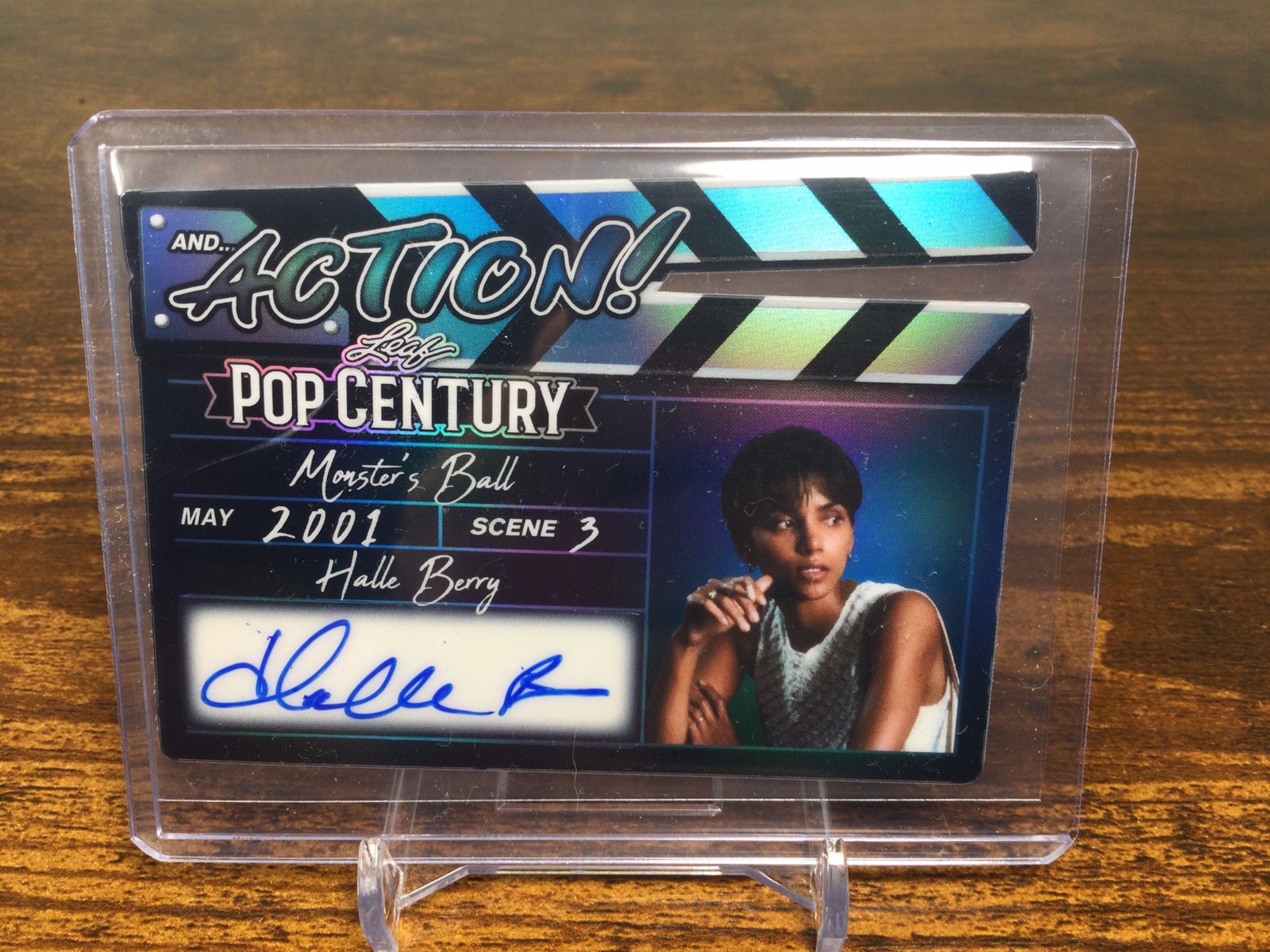 2026 Leaf Pop Century Halle Berry And…Action! Auto Prismatic Blue #’d 1/5 Card