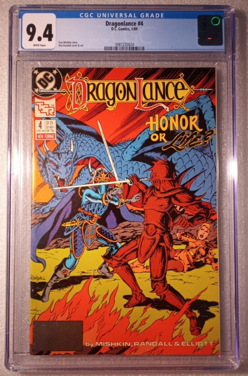 Dragonlance Comic #4 CGC 9.4 Near Mint White Pages D&D AD&D TSR