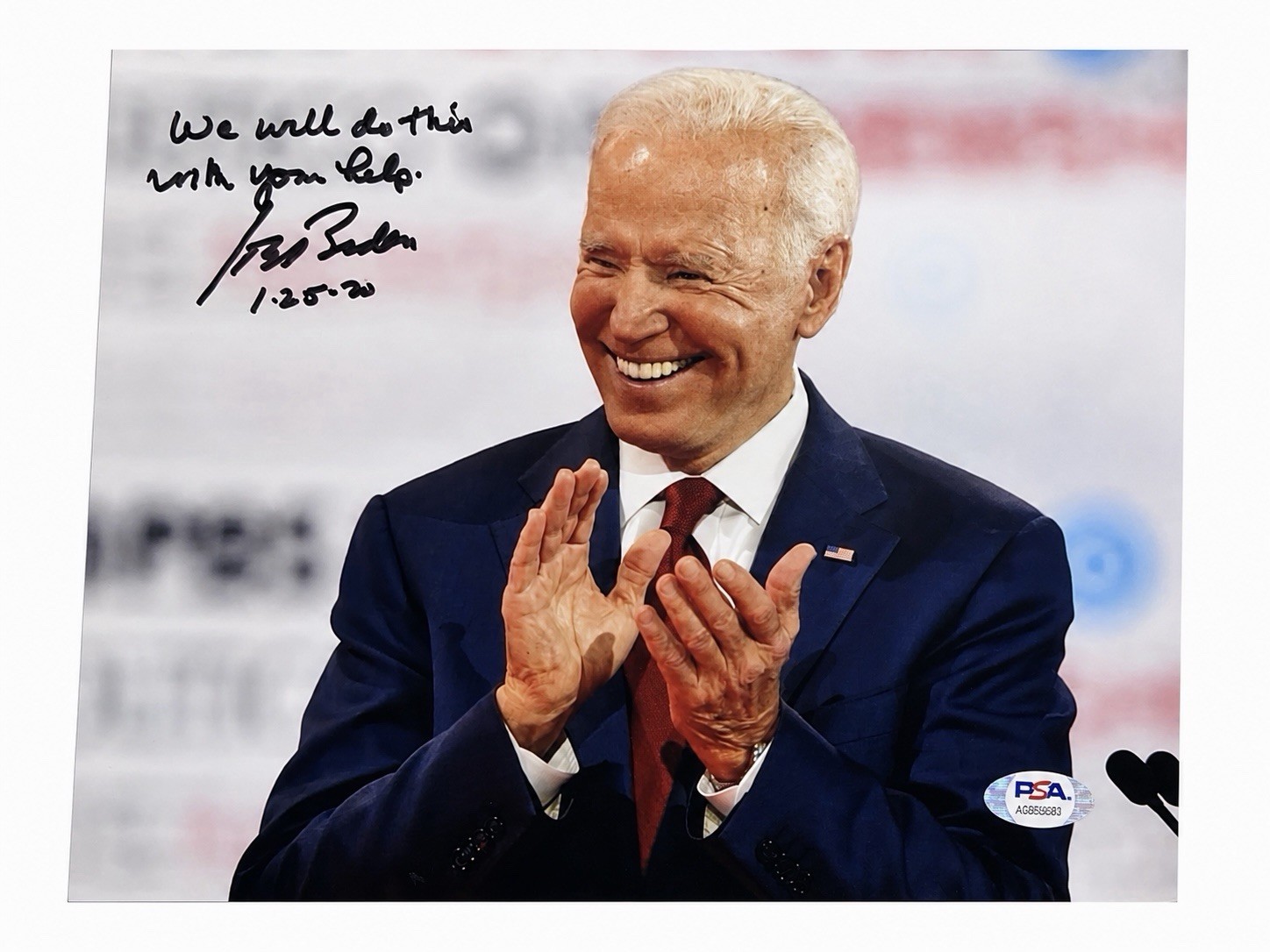Joe Biden President 2020 Signed Autograph 8×10 Photo PSA/DNA COA Inscription