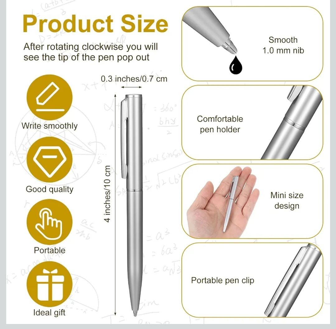 Students Ballpoint Pen Short Spin Office School Teenager ball Roller Ink Black