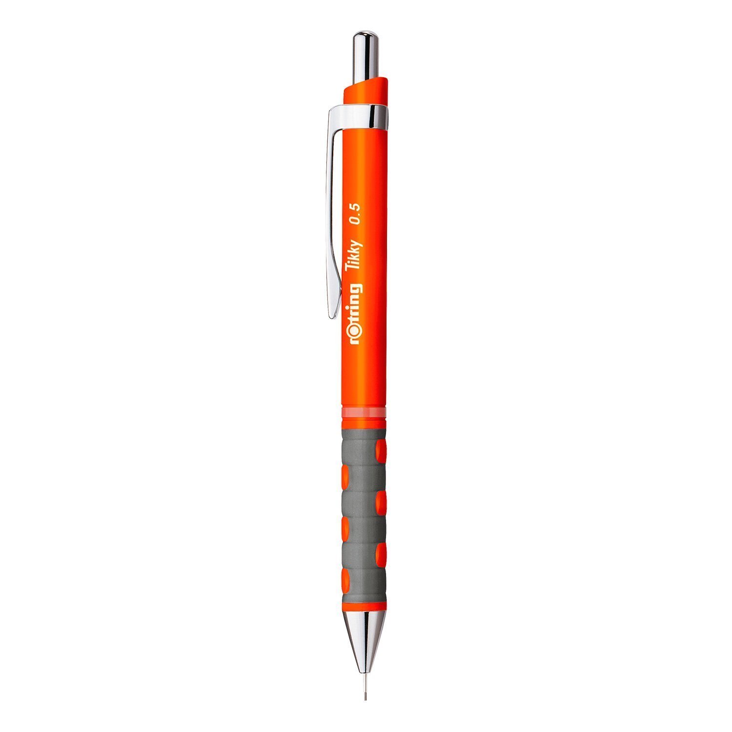 Rotring Tikky 0.5 mm Mechanical Pencil Neon Orange Super Rubber Grip 2007215