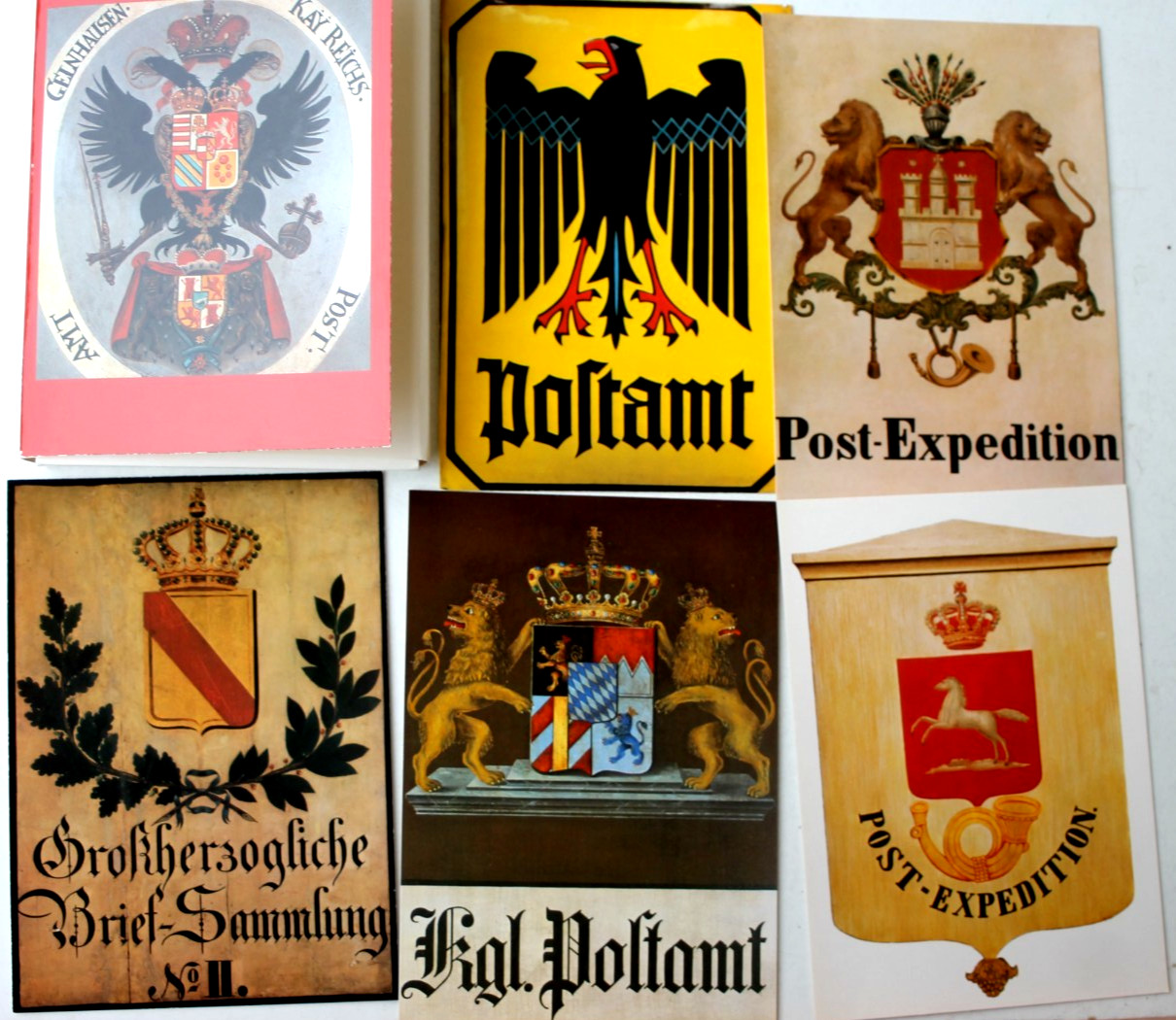 36449 40 Postcards Post House Signs Postal History Reich Post Advertising Signs