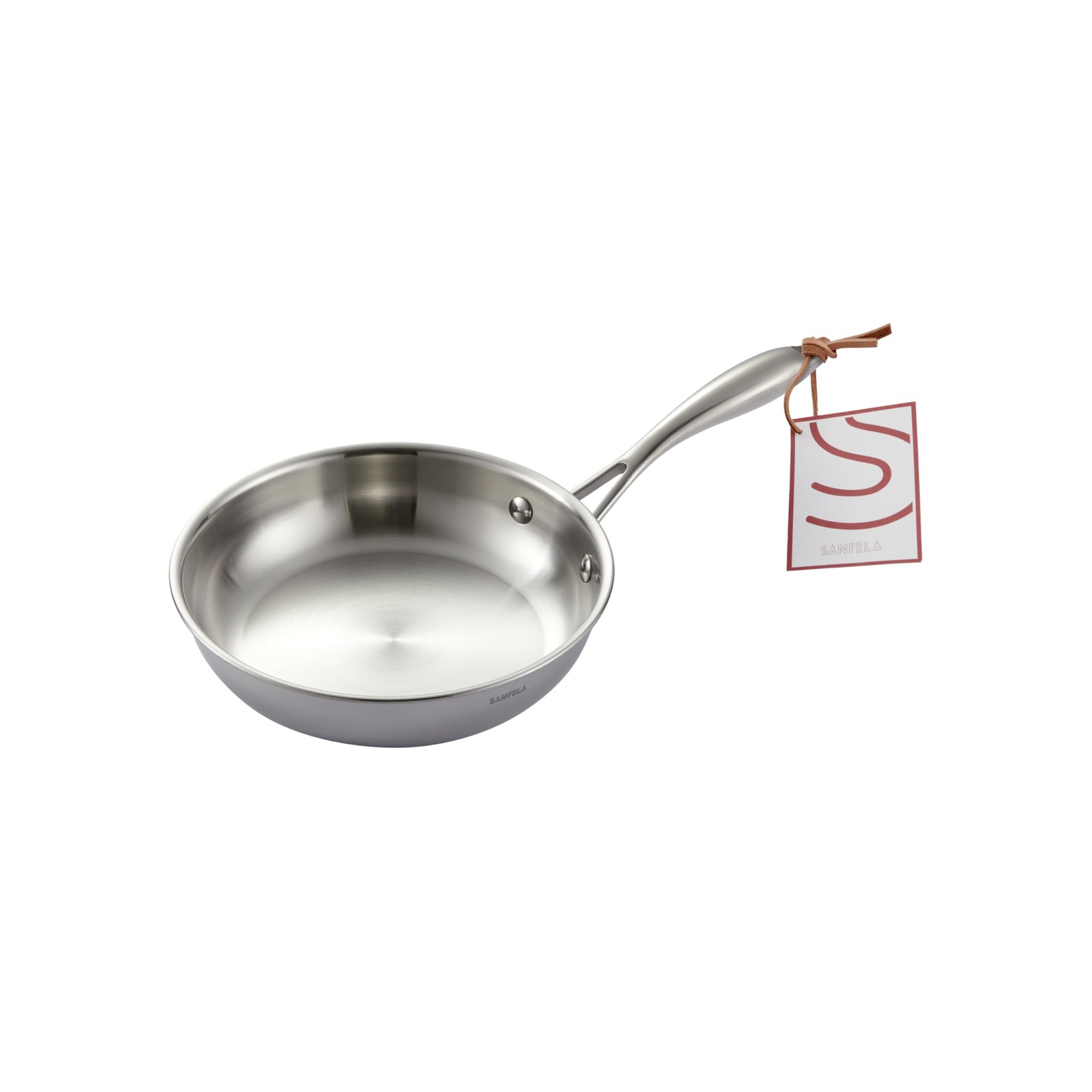 8 Inch Stainless Steel Frying Pan, 5-ply Stainless Clad Design | Dishwasher And