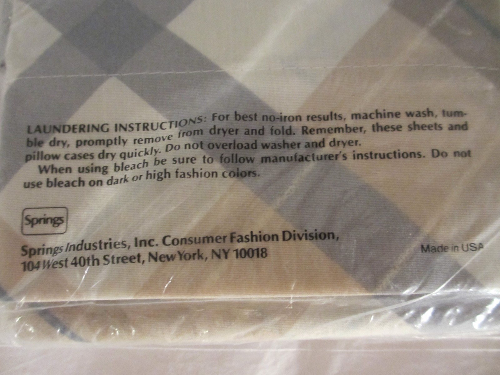 Two Vintage Springmaid Standard Pillowcases 70/30 Polyester Cotton Blend