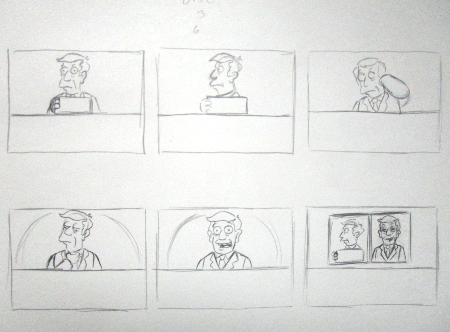 1990 SIMPSONS SKINNER FOX Walt Disney ORIGINAL PRODUCTION cel STORYBOARD DRAWING
