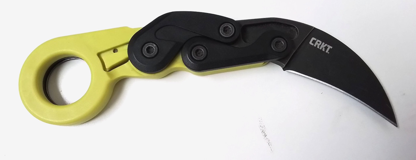 Crkt Provoke Knife 4041g Handle Neon Green Hand Kinematic Folding
