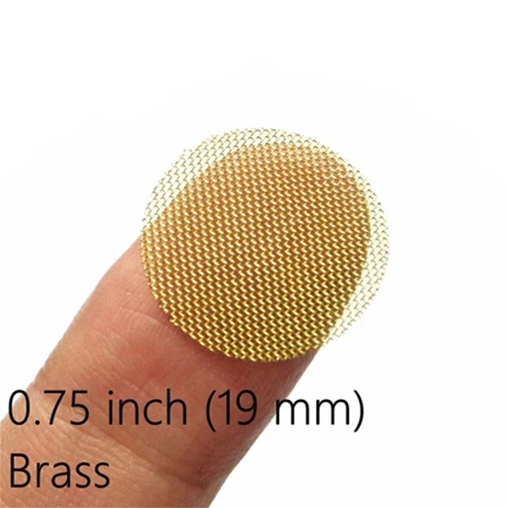 200Pcs Pipe Filter Screens Round-shaped Stainless Steel/Brass For Tobacco Pipes