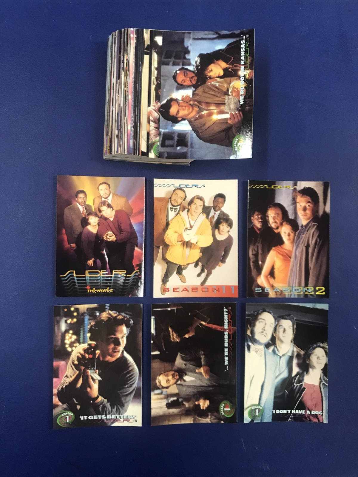 1997 SLIDERS Inkworks Trading Card Complete Set 1-72