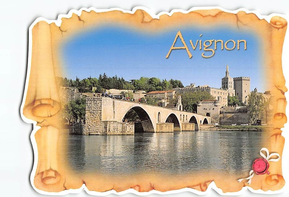 Postcard Pont d’Avignon France
