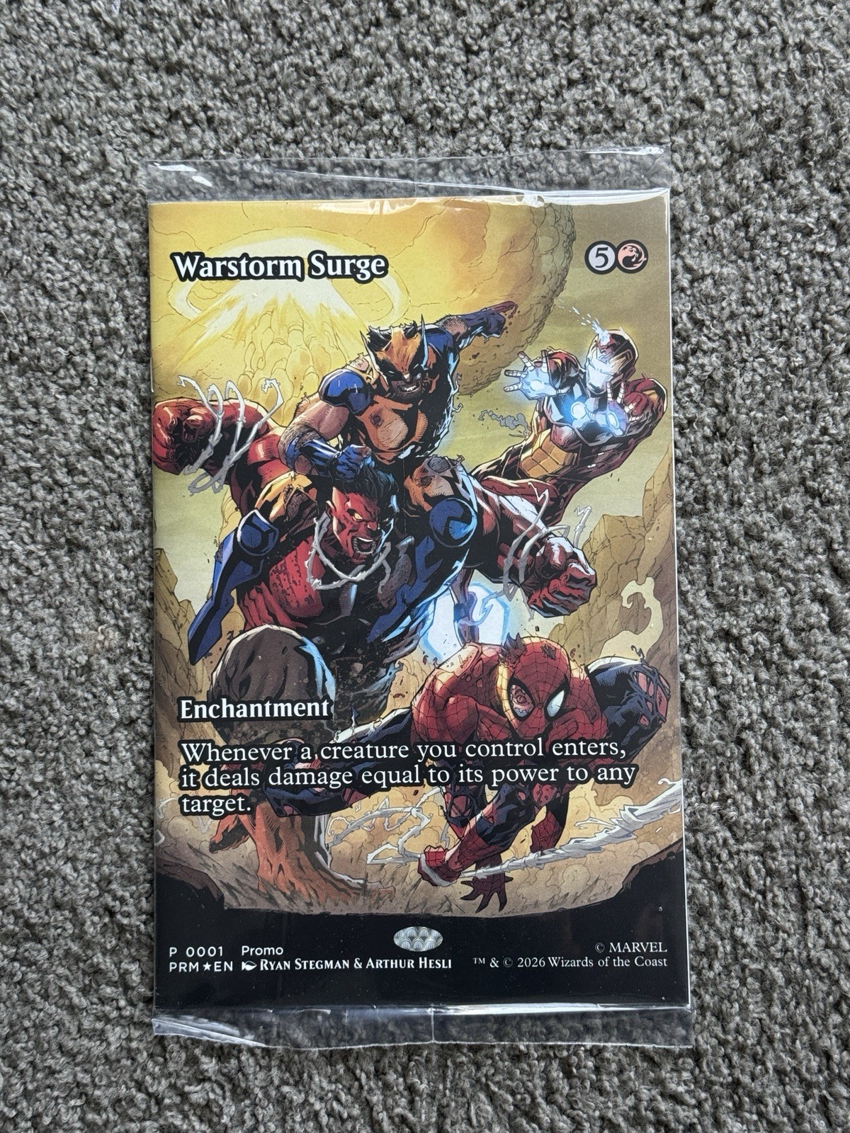 Avengers Armageddon #1 Warstorm Surge HOT variant Sealed with Magic card Wow