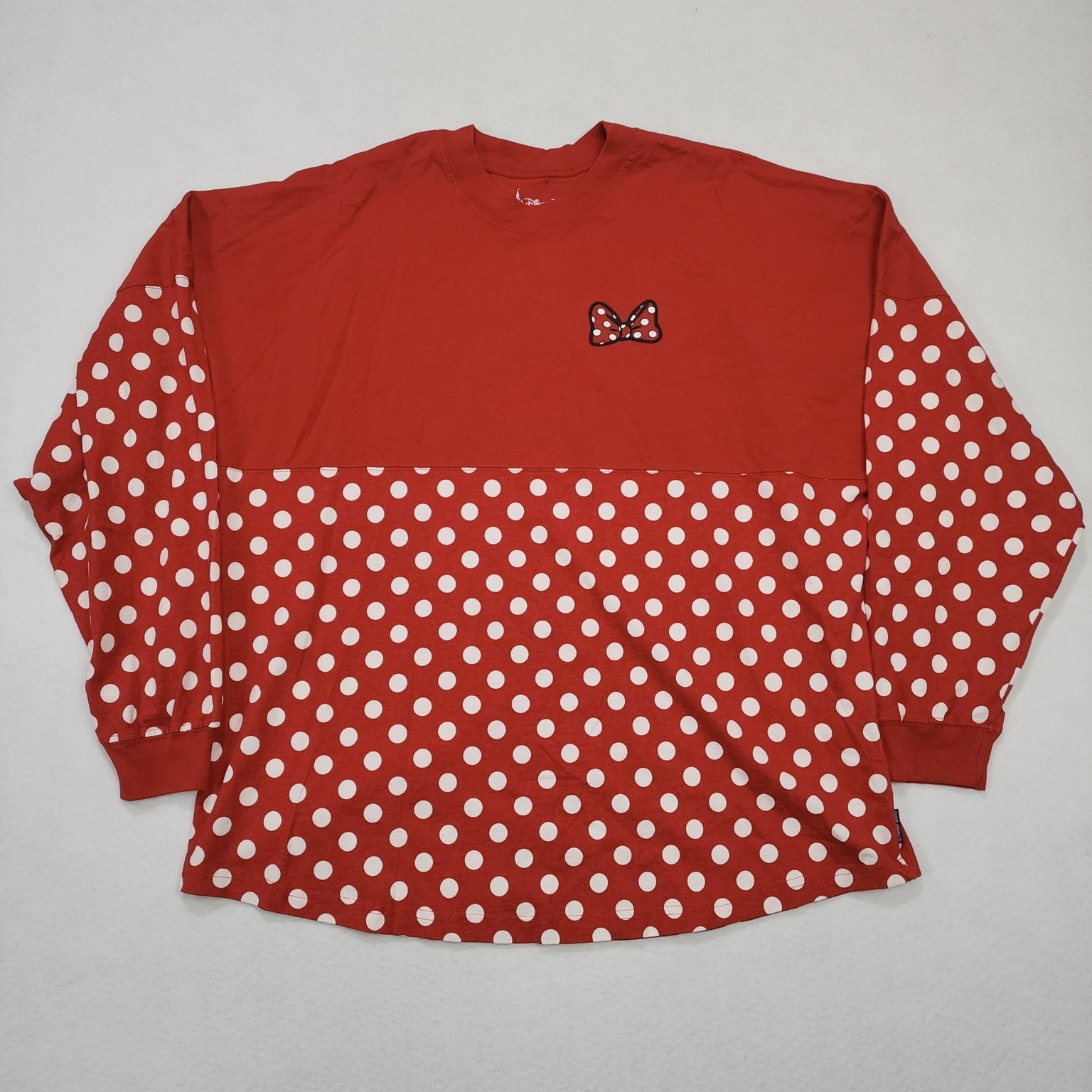 Disney Parks Spirit Jersey Shirt Womens 2XL Red Minnie Mouse Polka Dot Graphic