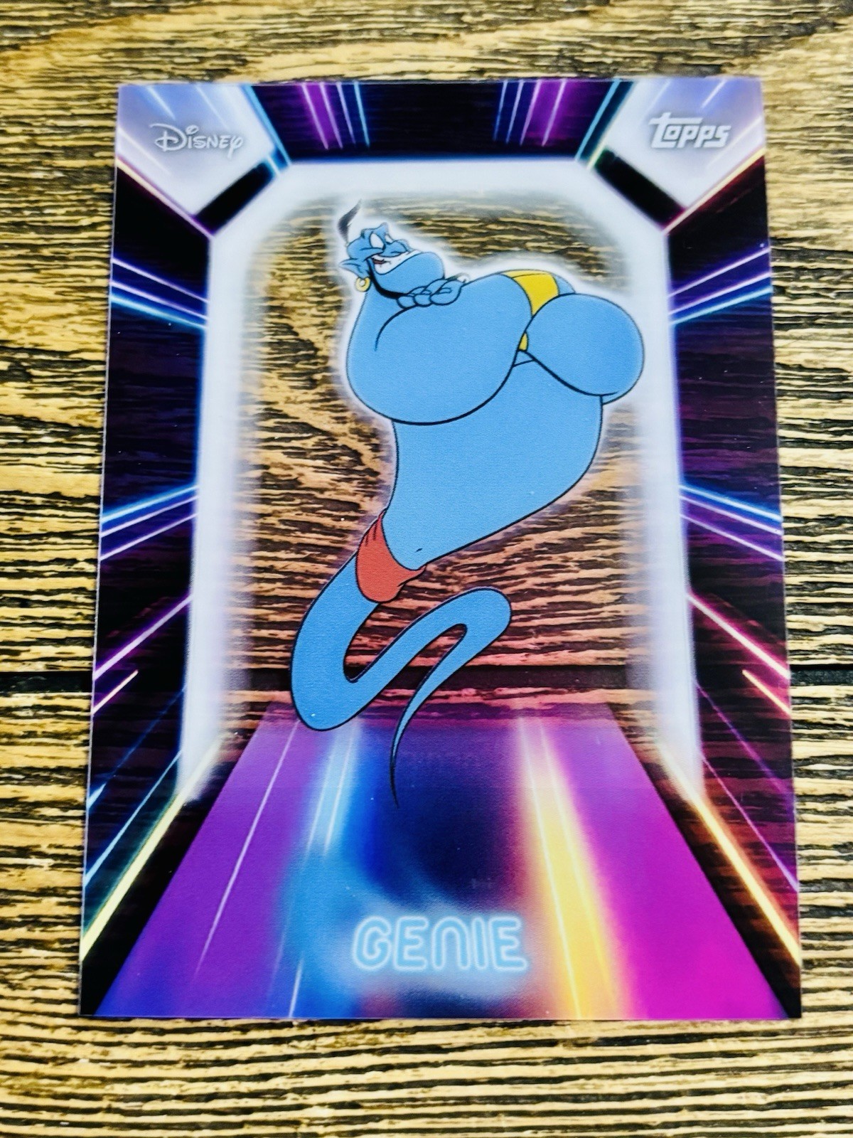 2026 Topps Disney Neon GENIE Illuminated Neon Lights Acetate #NPL-9 SP