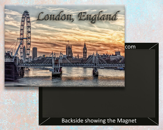 London England Handmade 3.25″ x 2.25″ Fridge Magnet (PMD10006)