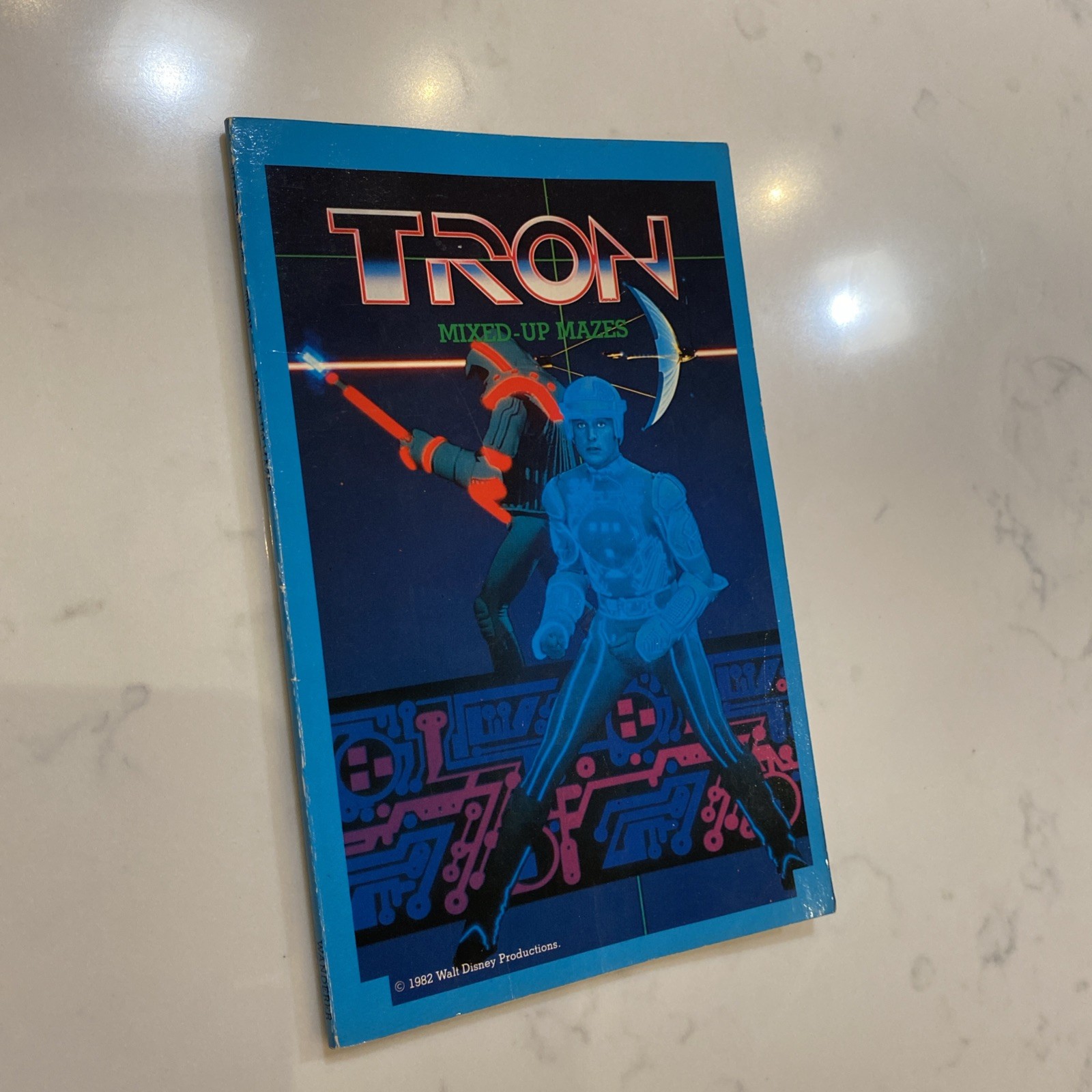 Tron Mixed Up Mazes – 1982 Disney, Paperback Book, Some Writing
