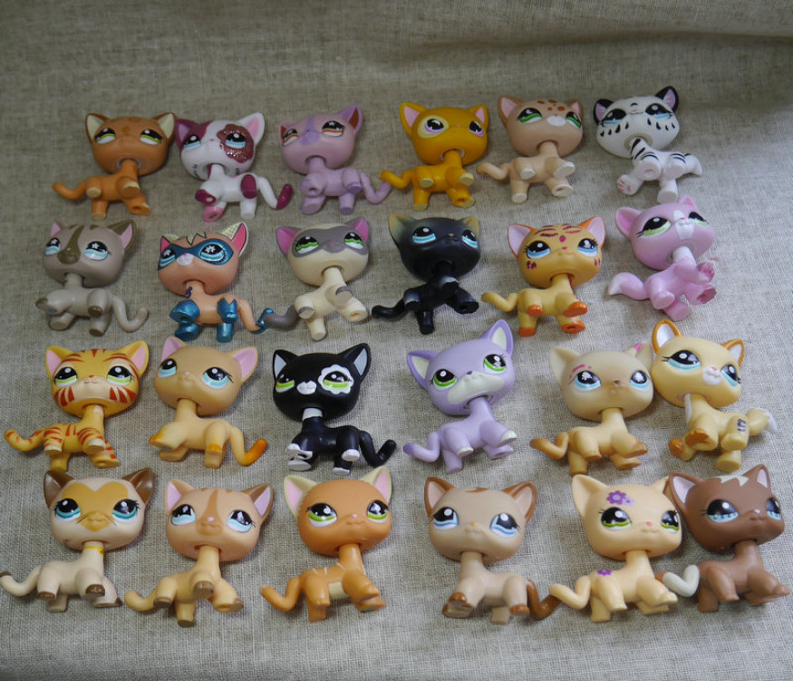 5pcs/lot LPS Random Short Hair Cat Figures Collection New