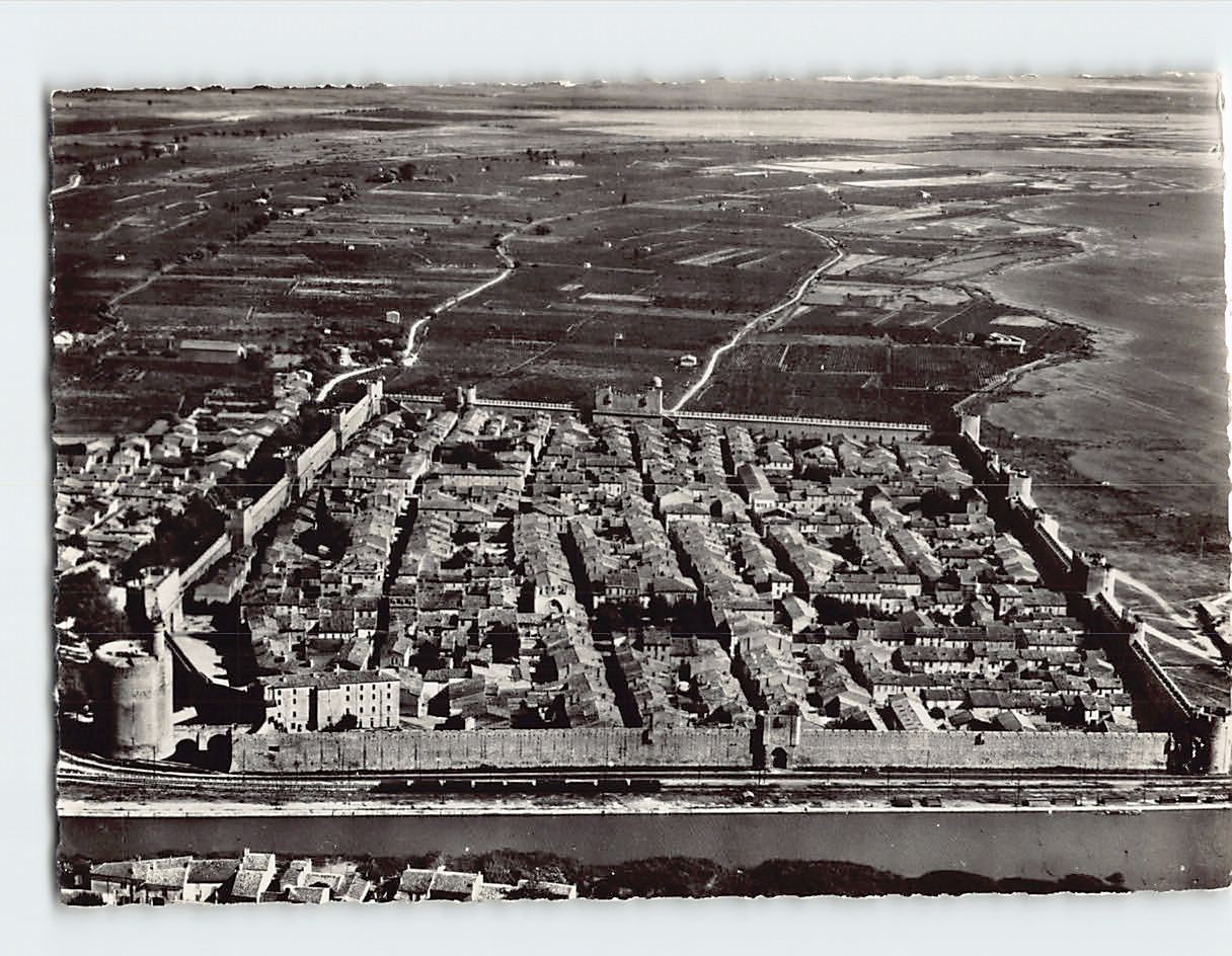 Postcard Aerial View Aigues-Mortes France