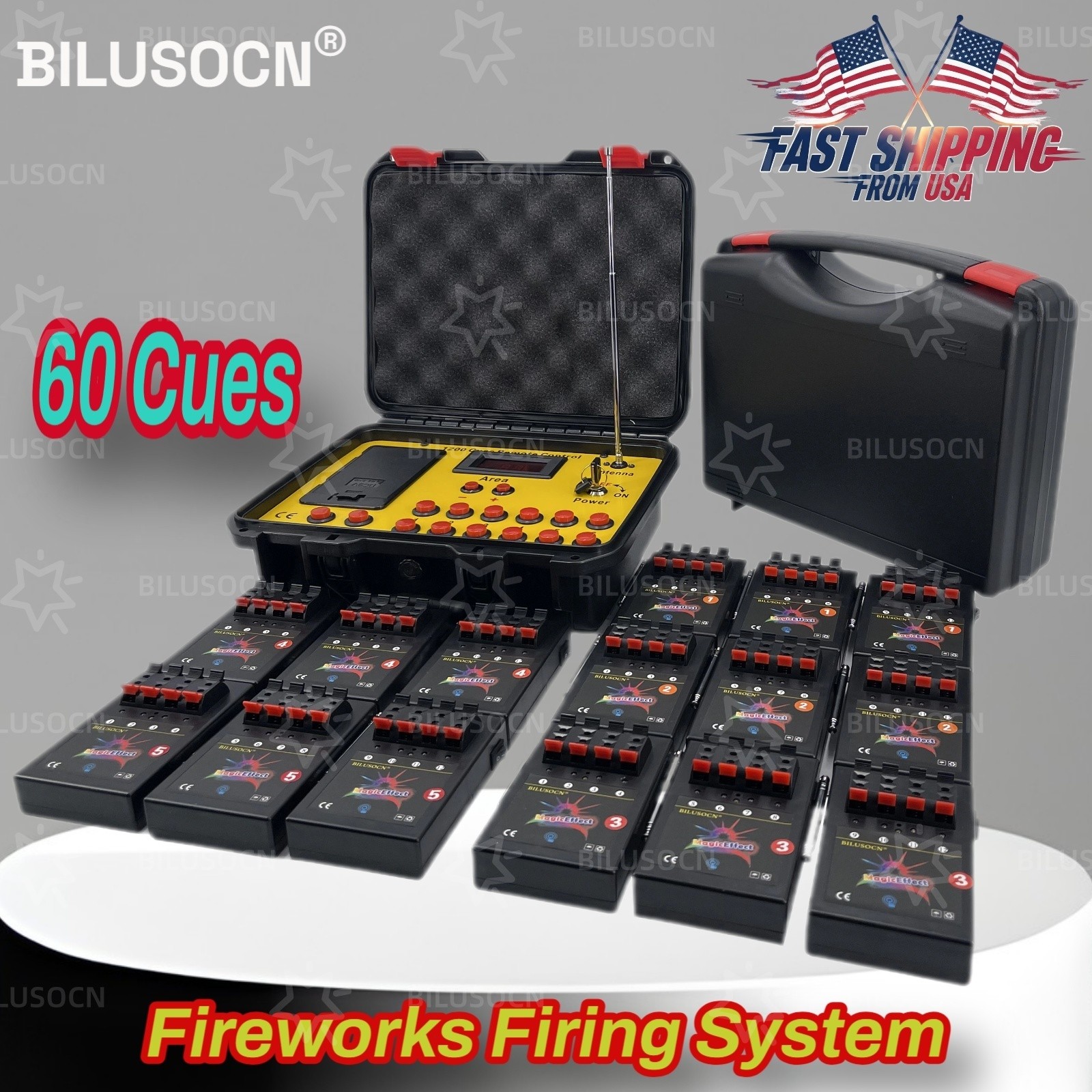 60 Channels Wireless Fireworks Firing System for DJ Wedding Stage Events USA