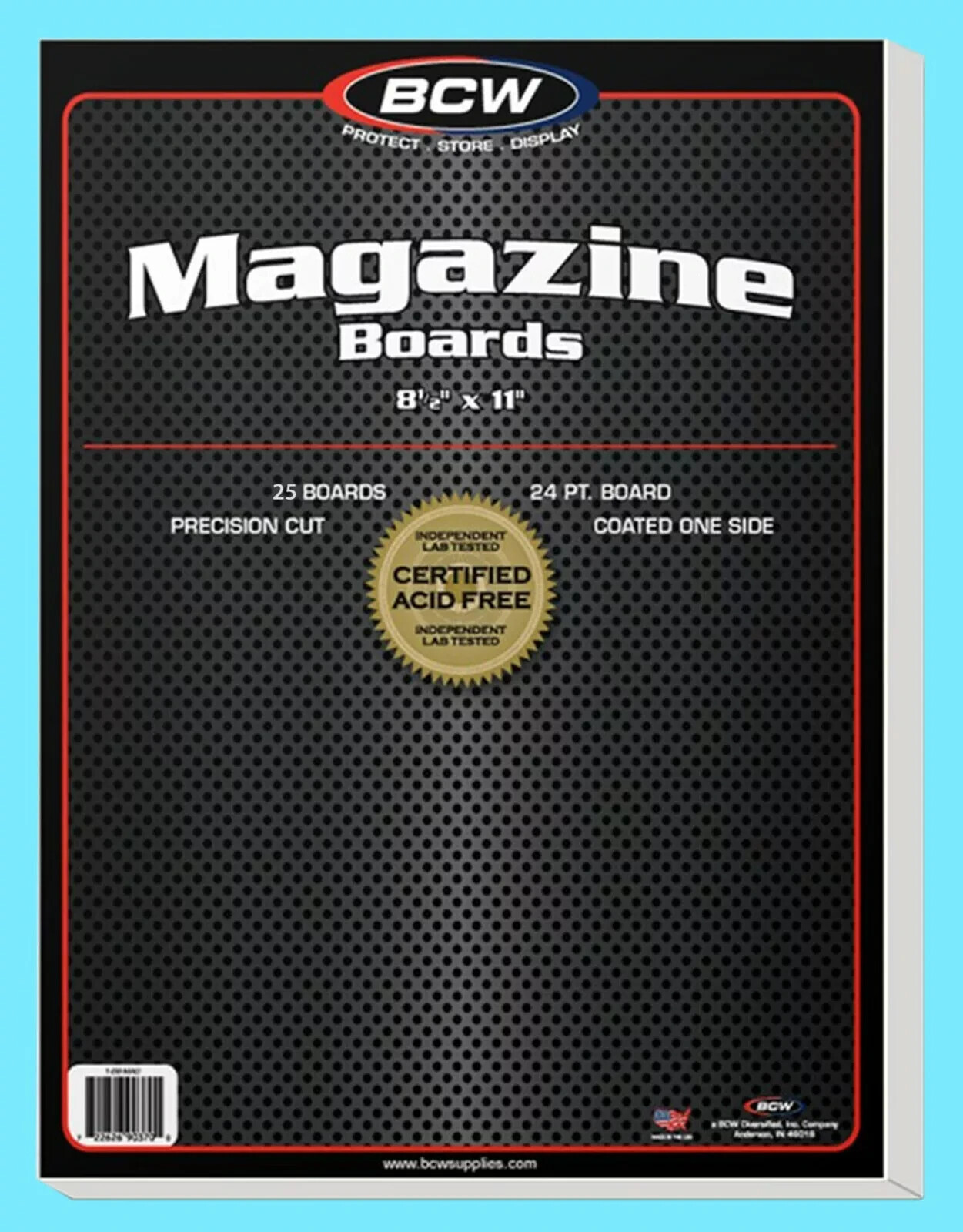 25 BCW MAGAZINE SIZE BACKING BOARDS 8.5″ x 11″ Storage White Backer 24pt 8-1/2″