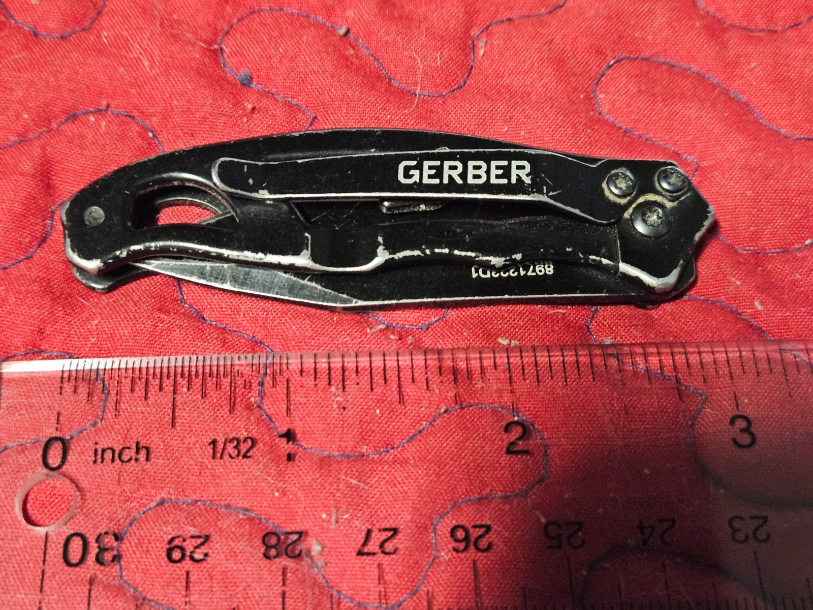 Gerber Mini Paraframe Black Pocket Knife Frame Lock Plain Edge 2″ Tanto Blade #3