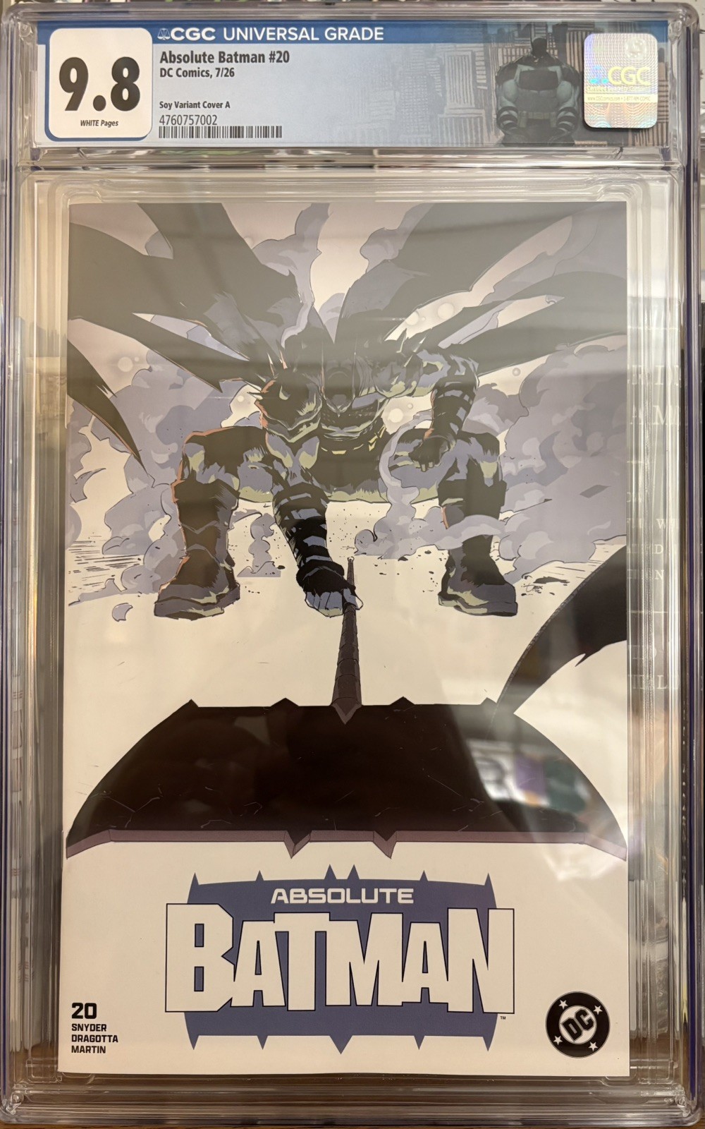 Absolute Batman #20 CGC 9.8 Dexter Soy Variant “LUFFY” Limited to 2000 Copies
