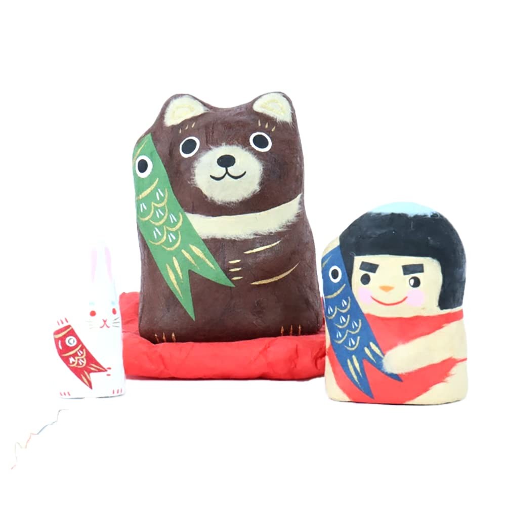 Harikoshka Matryoshka Golden Bear Kintaro Rabbit Japan 9.5cm (3.7in)