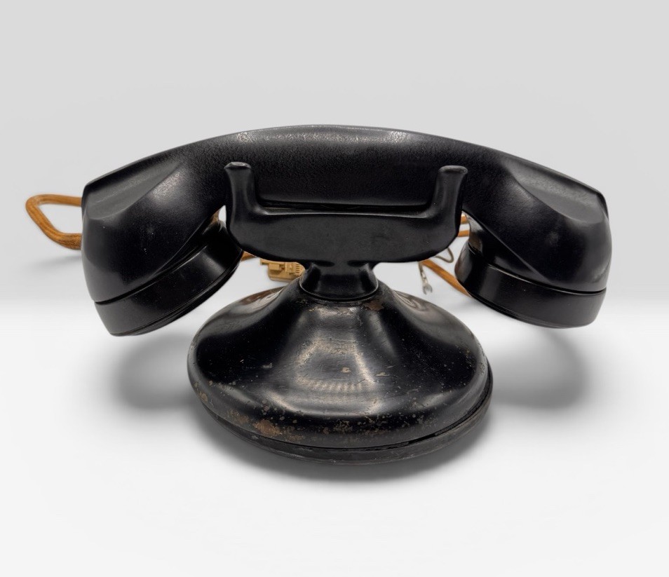 Automatic Electric Monophone Vintage Telephone No Dial Black Metal Base USA