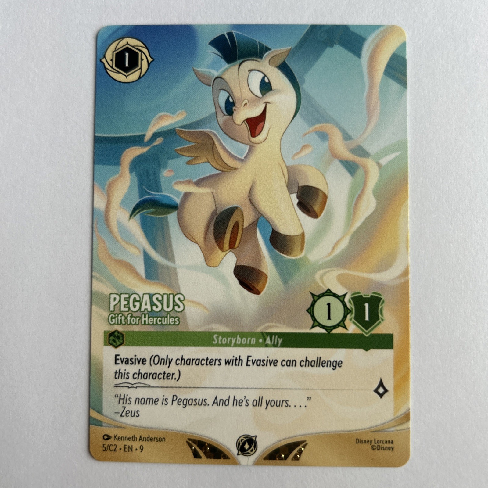 Disney Lorcana Pegasus Gift For Hercules Non Foil Promo Card 5/C2 EN9