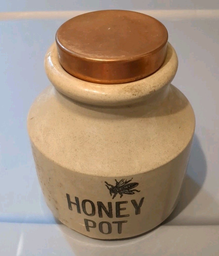 Vintage Moira Pottery Ceramic Honey Pot