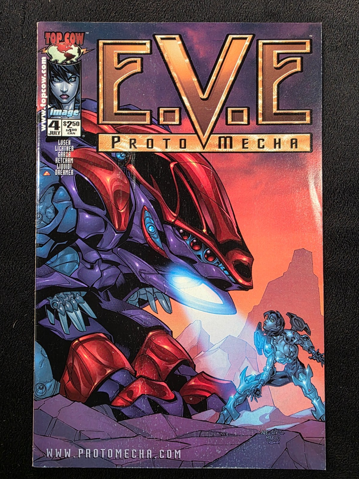 E.V.E. Protomecha 4 KEY Variant Ale GARZA HTF 2000 V 1 Top Cow Image Comics