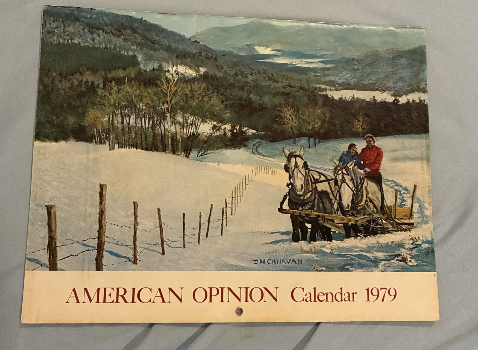 AMERICAN OPINION Calendar 1979 unused 9 x 12″ various artists excellent cond