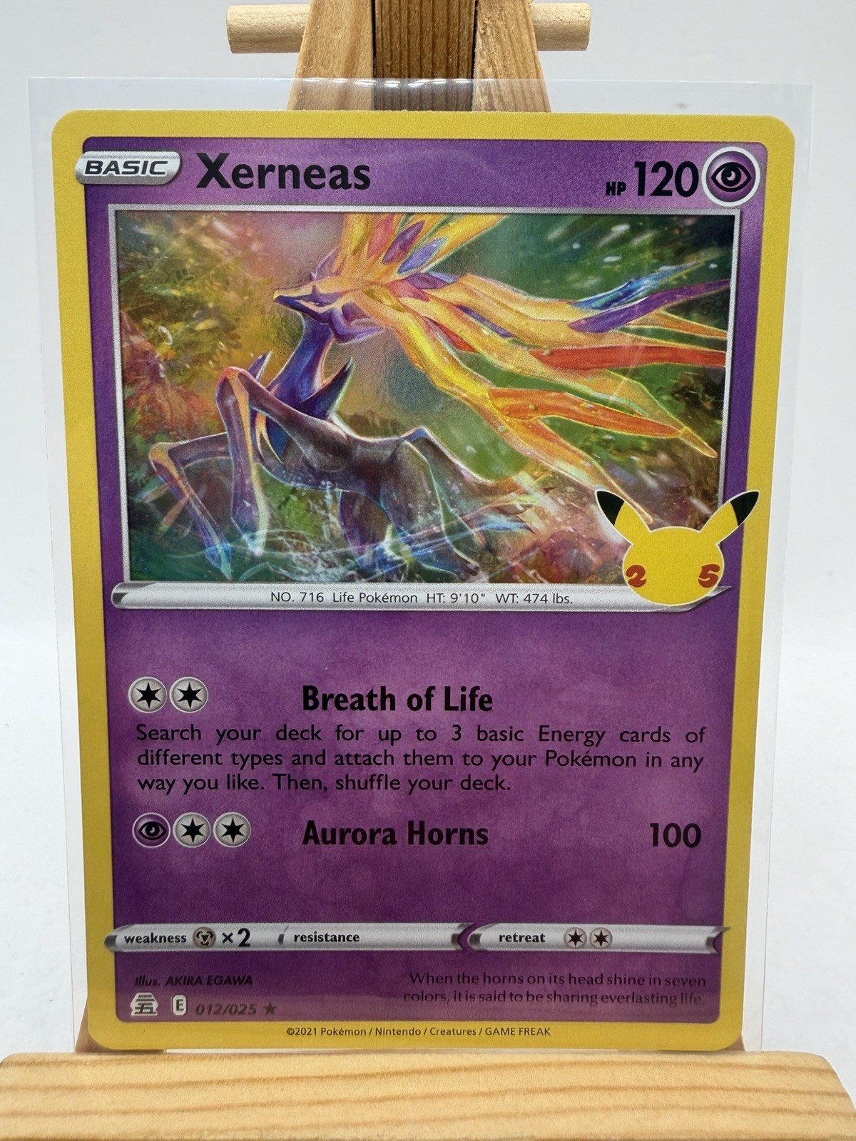 Xerneas Celebrations 012/025 Holo Holo Rare 25th Anniversary Pokémon TCG