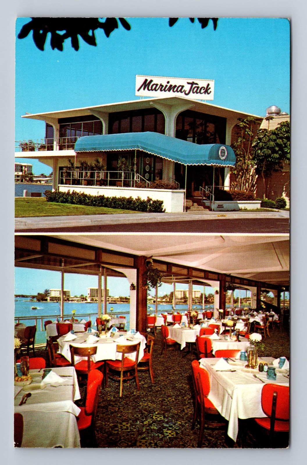 Sarasota FL-Florida Marina Jack Vintage Postcard