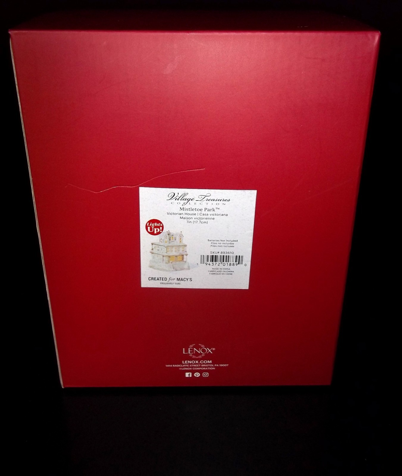 Lenox Mistletoe Park Victorian House 2021 NIB