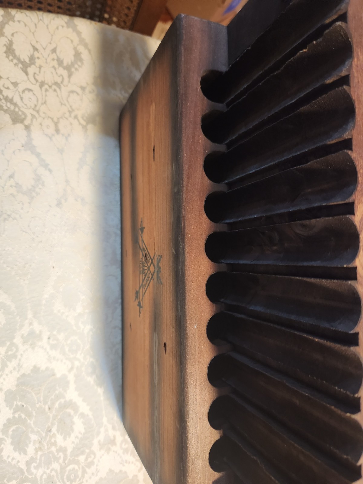 Unique Montecristo Wooden Cigar Mold Press 10 Cavity Tobacciana Wall Decor