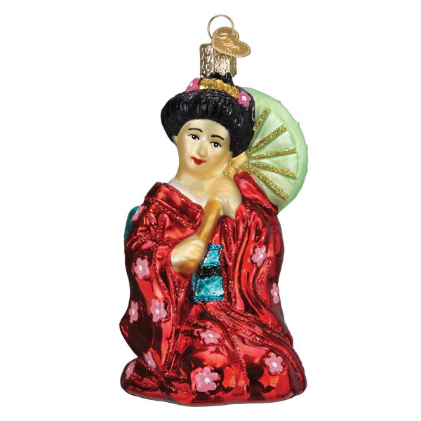Old World Christmas GEISHA (10249) Glass Ornament w/OWC Box