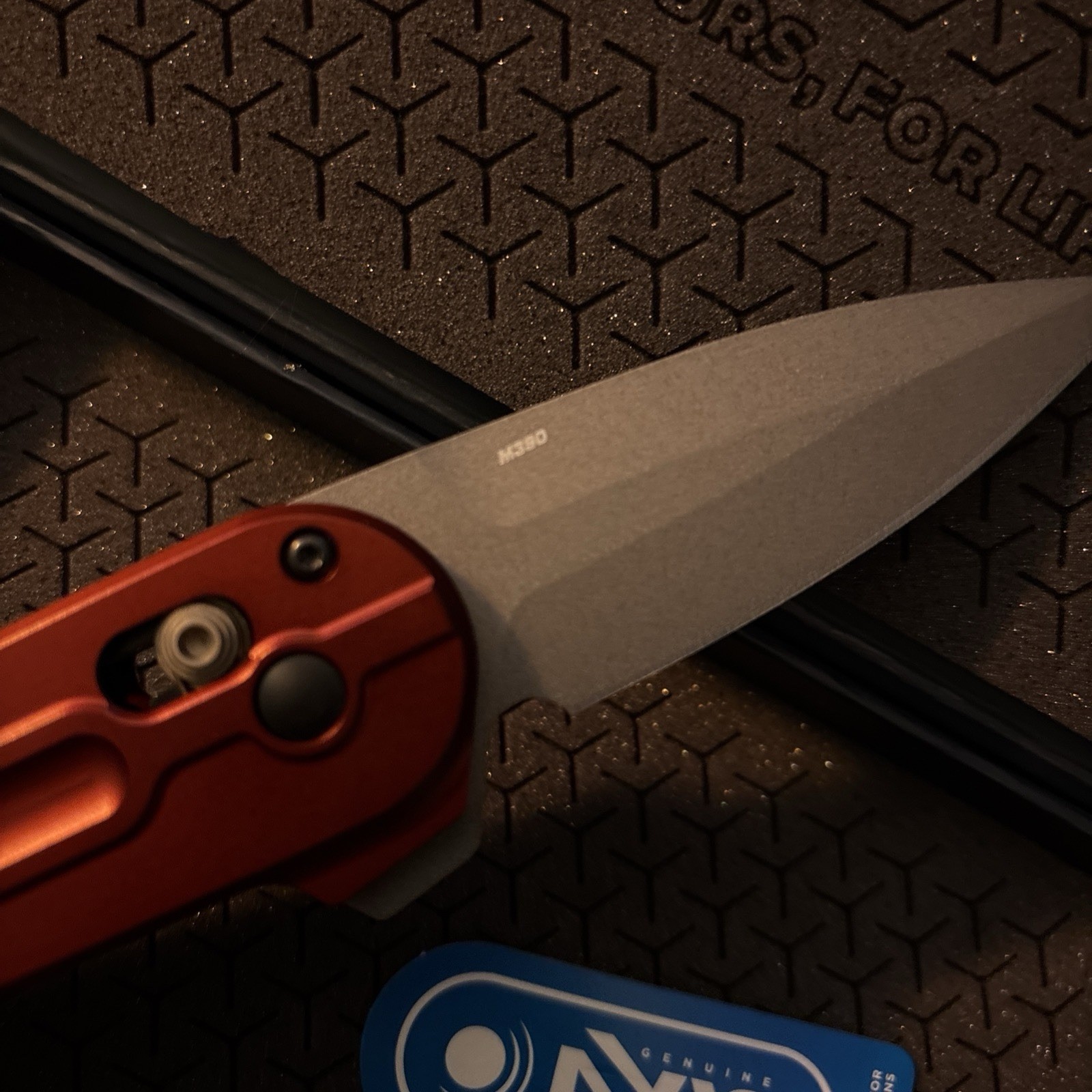 Benchmade Lowden AXIS Lock Knife Phoenix Red Aluminum 491GY-01