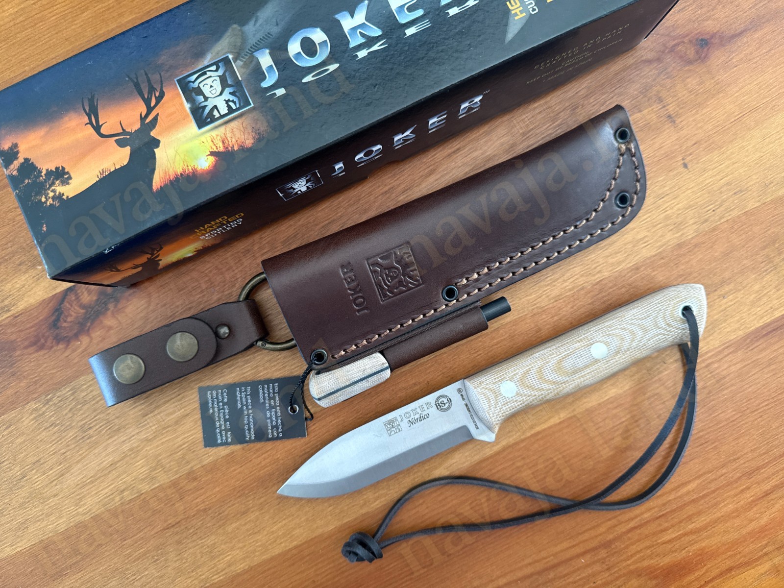 Joker BS9 Nordico Bushcraft Knife – Micarta Handle + Firesteel – Made in Spain