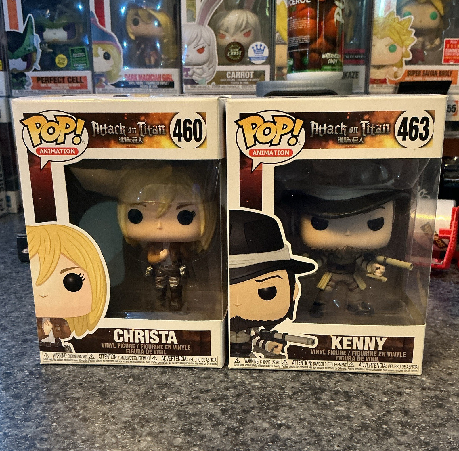 Funko Pop! Animation Attack on Titan Christa #460 Kenny #463 Vinyl Figures