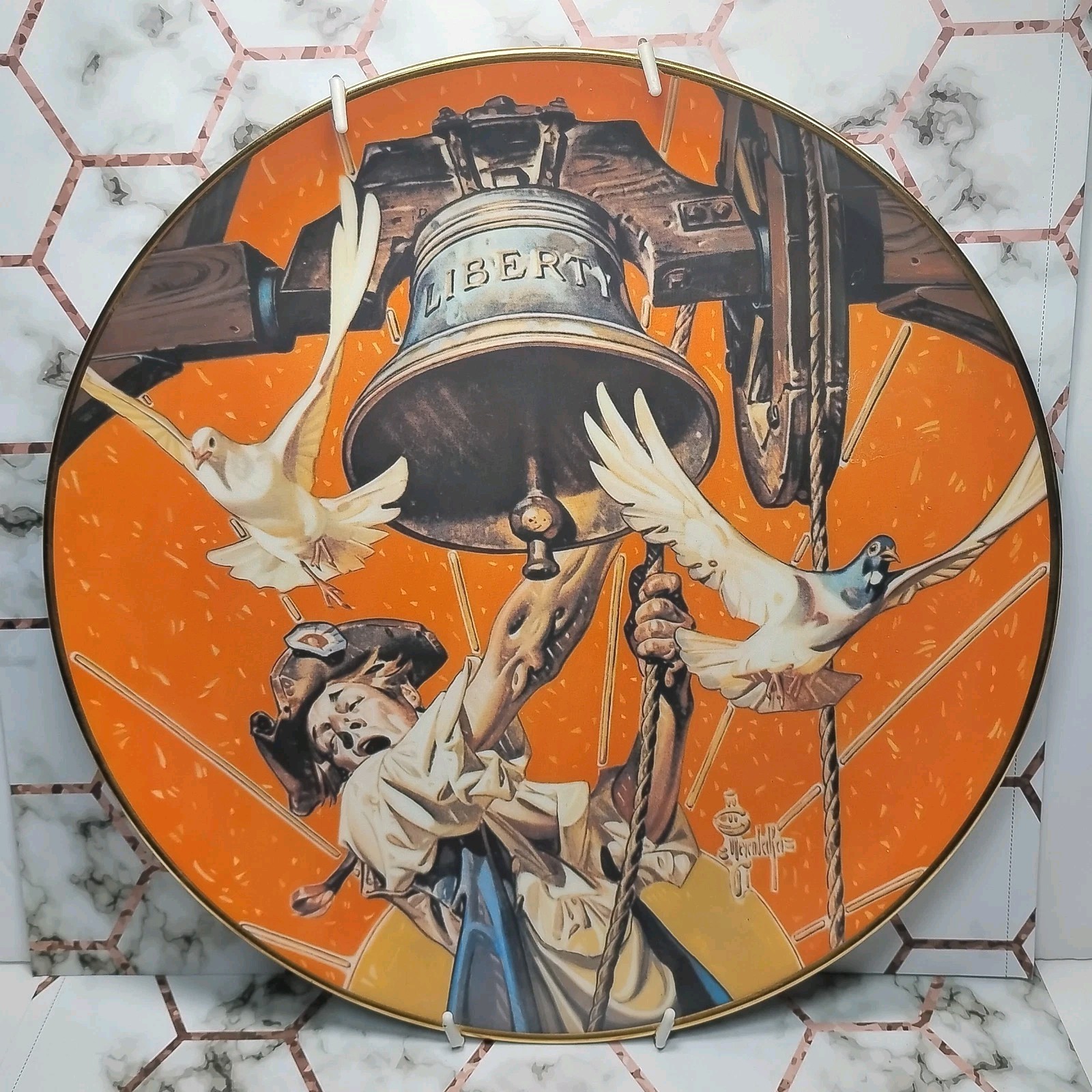 Vintage Collectors Plate “Ringing The Liberty Bell” The Saturday Evening Post –