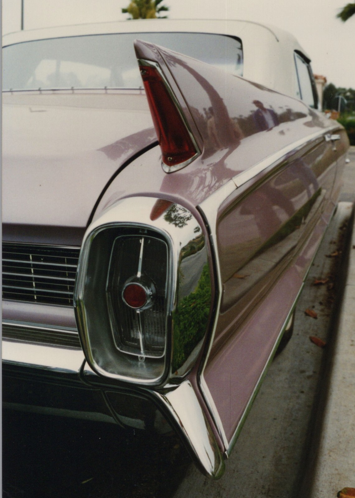1980s 1950s Cadillac Tail Fin Rear Taillight Chrome Artistic View Classic Car PO
