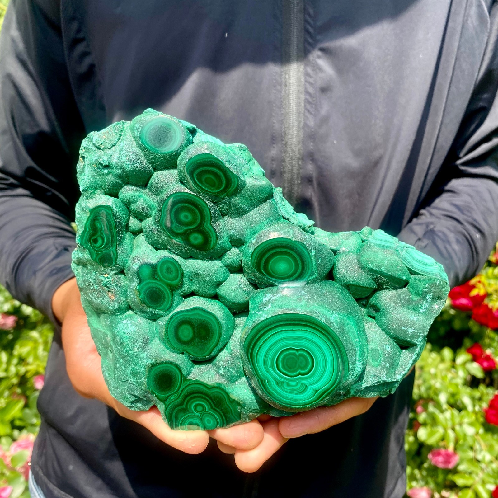 2.8LB Natural Malachite Quartz raw stone decoration polishing ornaments