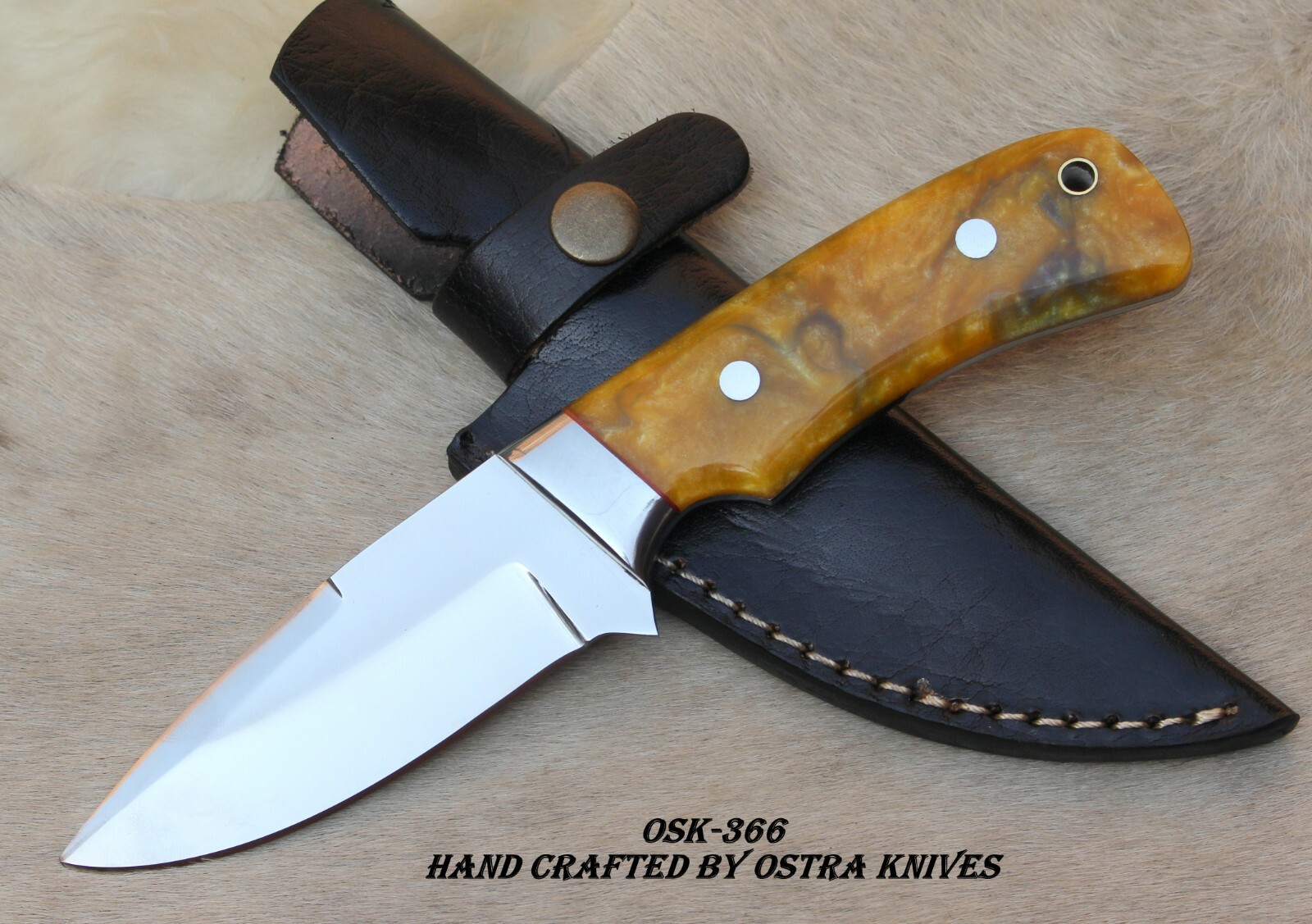 440C STAINLESS STEEL HANDMADE HUNTING SKINNING EDC FIX BLADE BUSHCRAFT KNIFE