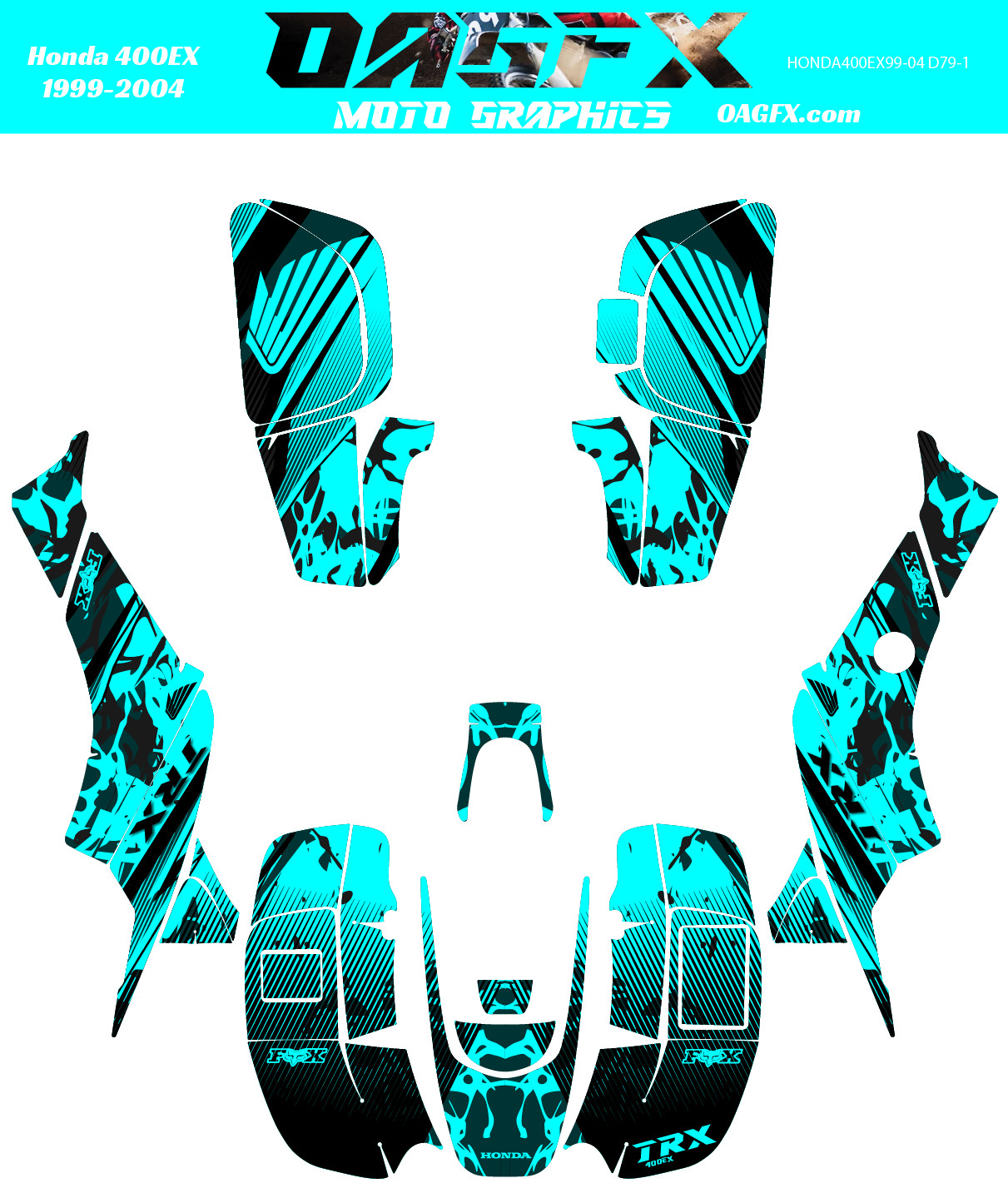 1999-2004 Honda TRX 400 EX Graphics Kit – Pro Ed D79-1