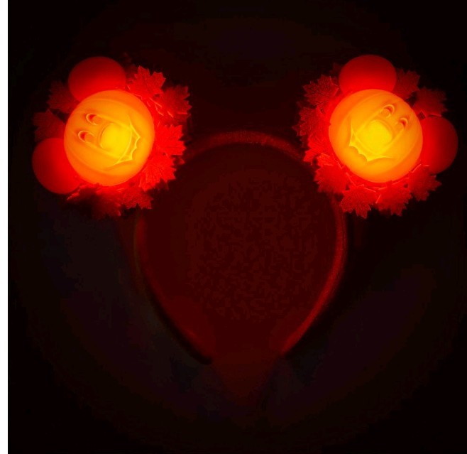 NWT Disney Parks Mickey Mouse Light-Up Jack O Lantern Wreath Ear Headband 2026