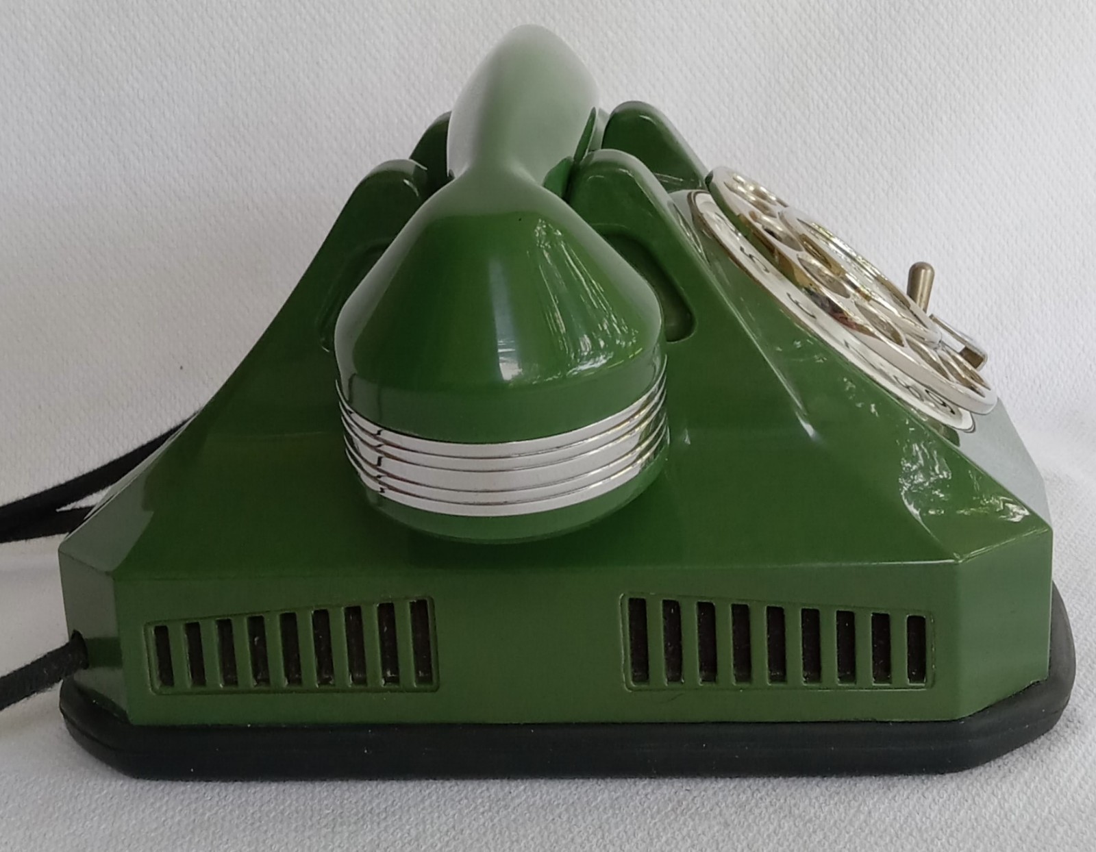 Automatic Electric Monophone AE40Jade green telephone Vintage Art Deco Chrome