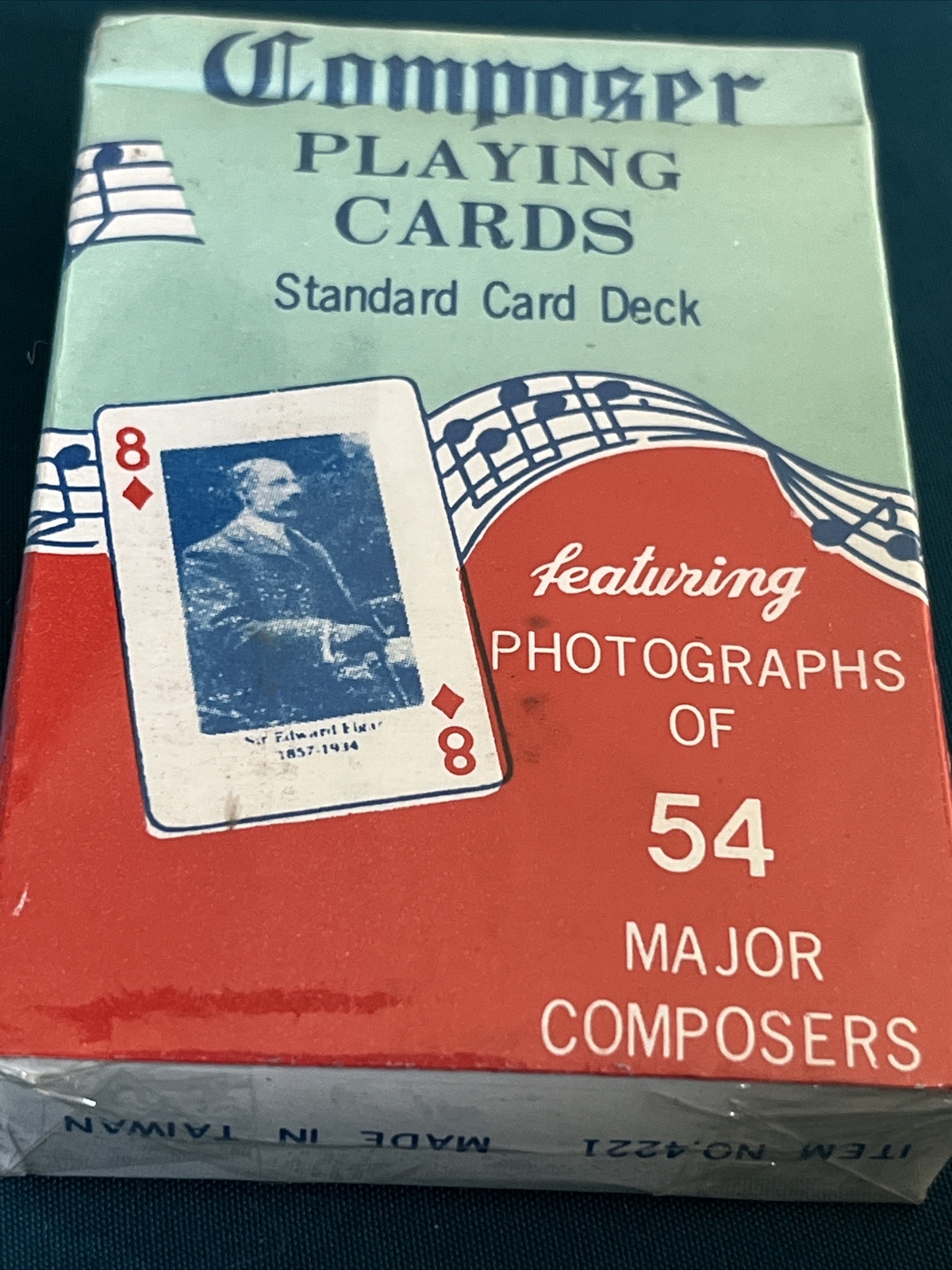 VTG SEALED DECK OF MUSIC COMPOSER PLAYING CARDS ITEM 4221 MADE TAIWAN 54 cards