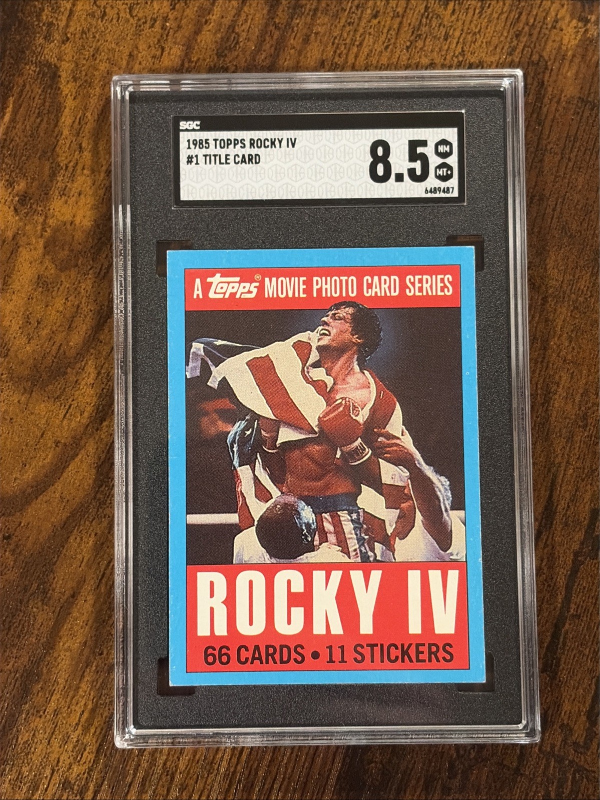 1985 Rocky IV 4 #1 Title Card SGC 8.5 Pop 1, No Higher SGC Grades